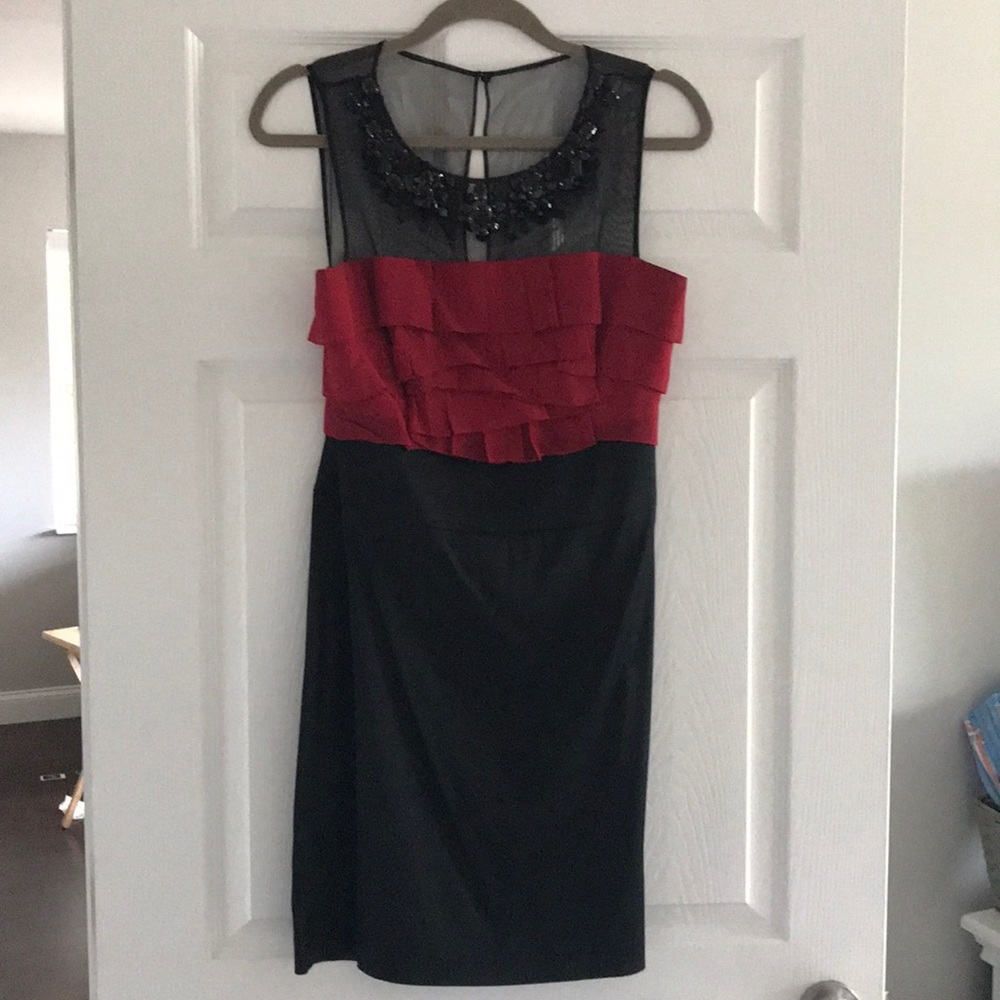 Black and red BCBG dress